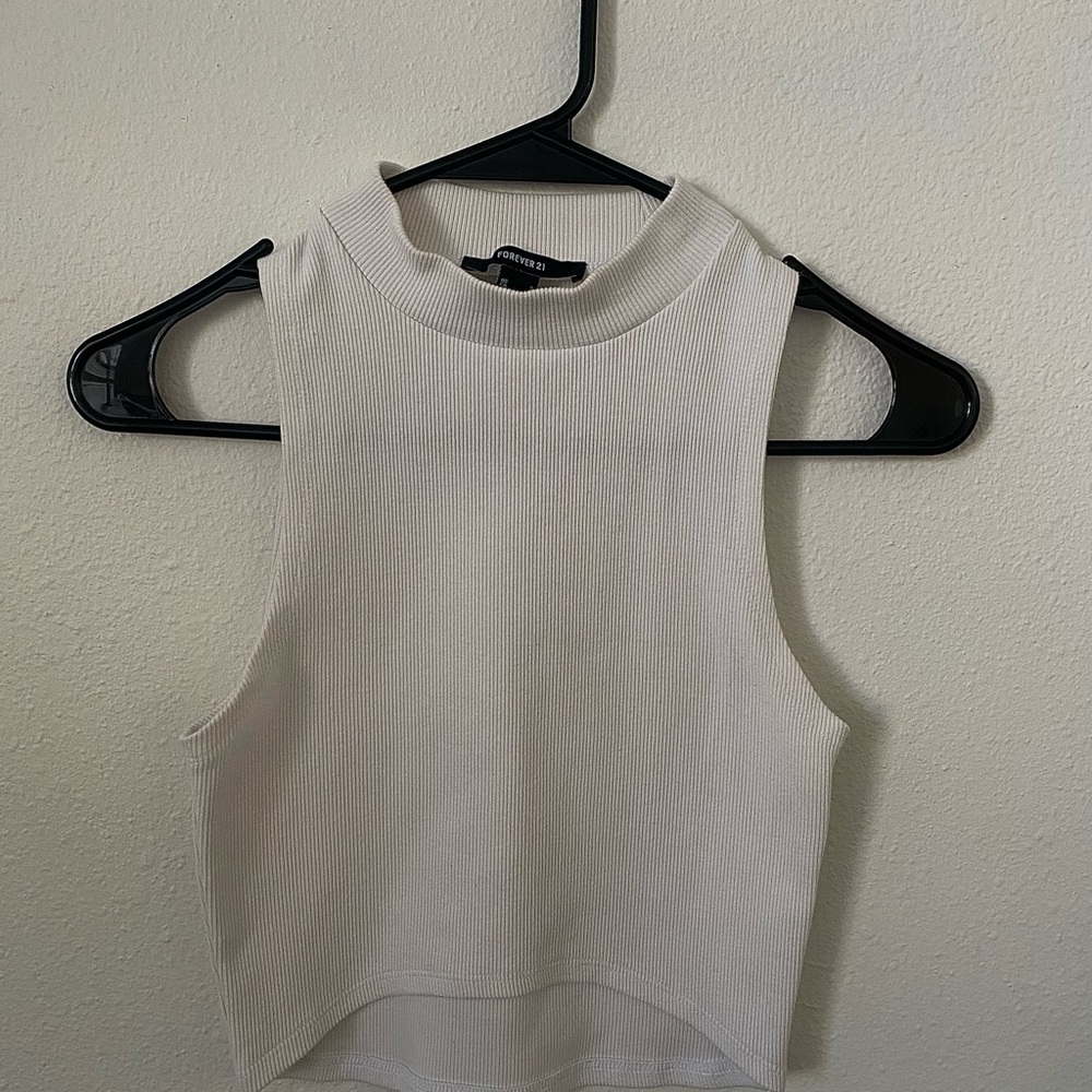 Elegant Cream Sleeveless Top